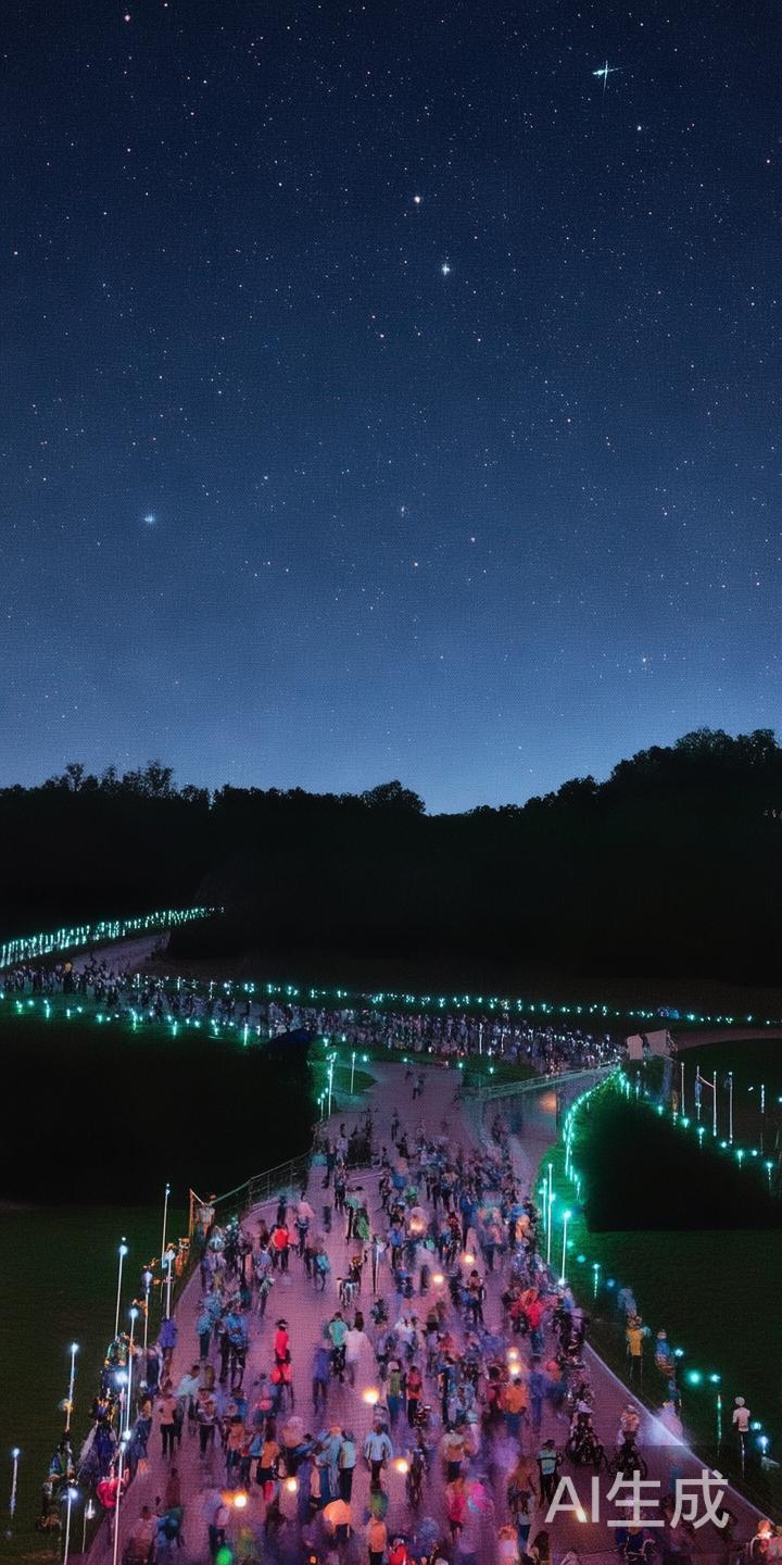 1.&nbsp;星空晚跑和骑行赛事
在星光的陪伴下，数百名